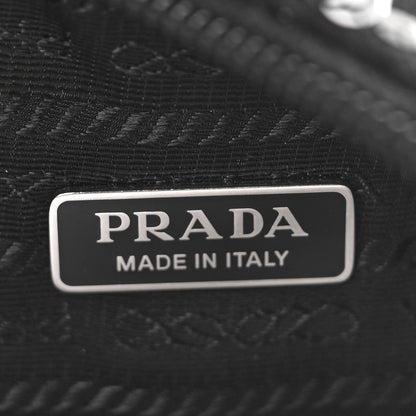 Prada Paillettes Sequin Mini Re-Edition 2000 Bag Black White 6 of 8