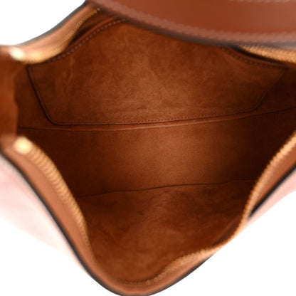 Celine Smooth Calfskin Triomphe Embroidered Ava Shoulder Bag Tan 5 of 10