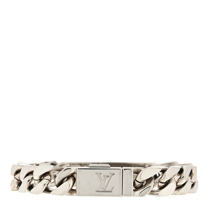 Louis Vuitton Zamac Palladium Monogram Chain Bracelet Silver 2 of 3