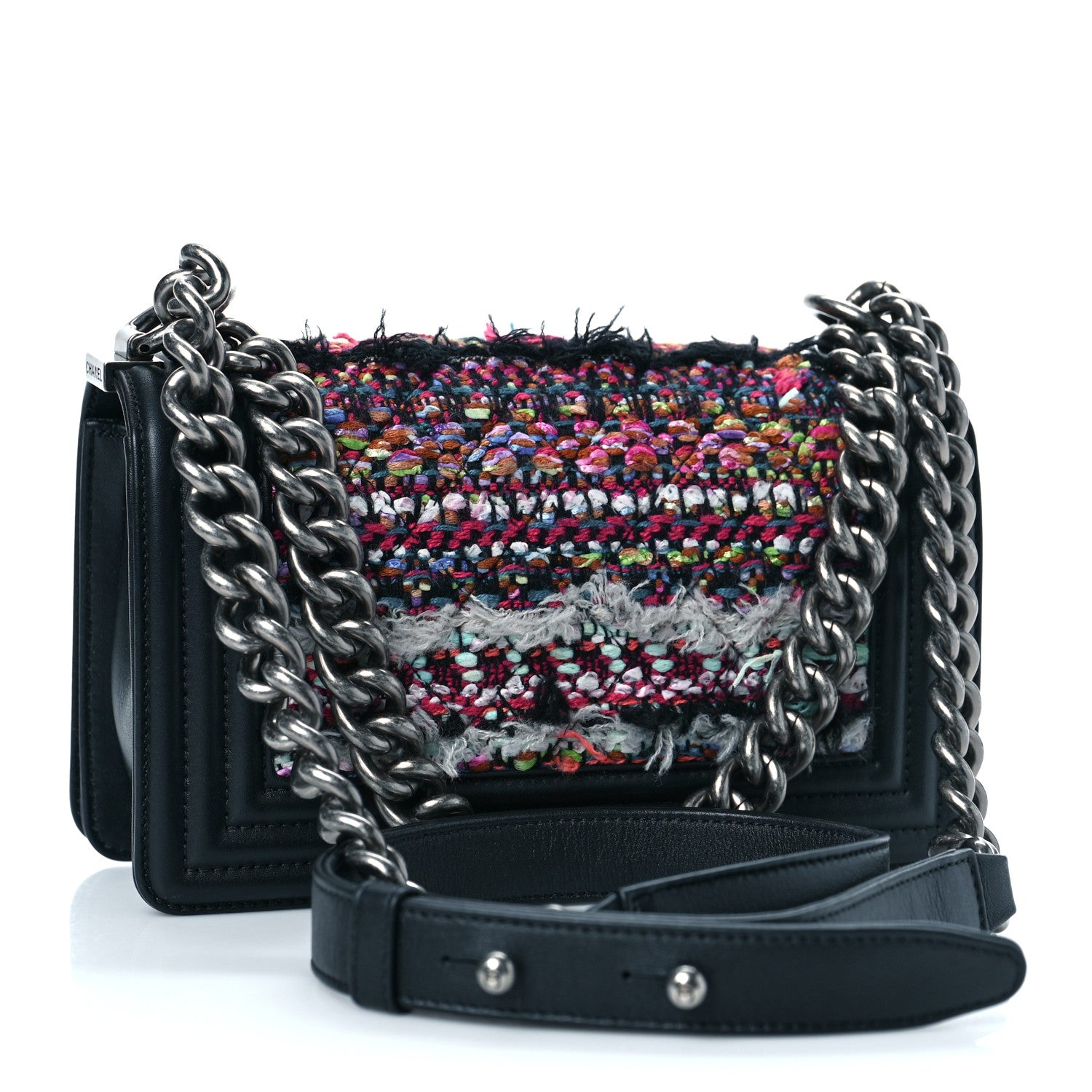 Chanel Tweed Calfskin Small Boy Flap Multicolor 3 of 10