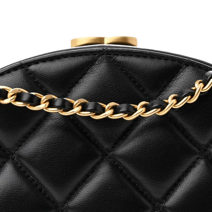 Chanel Lambskin Round Clutch With Chain Black 8 of 10