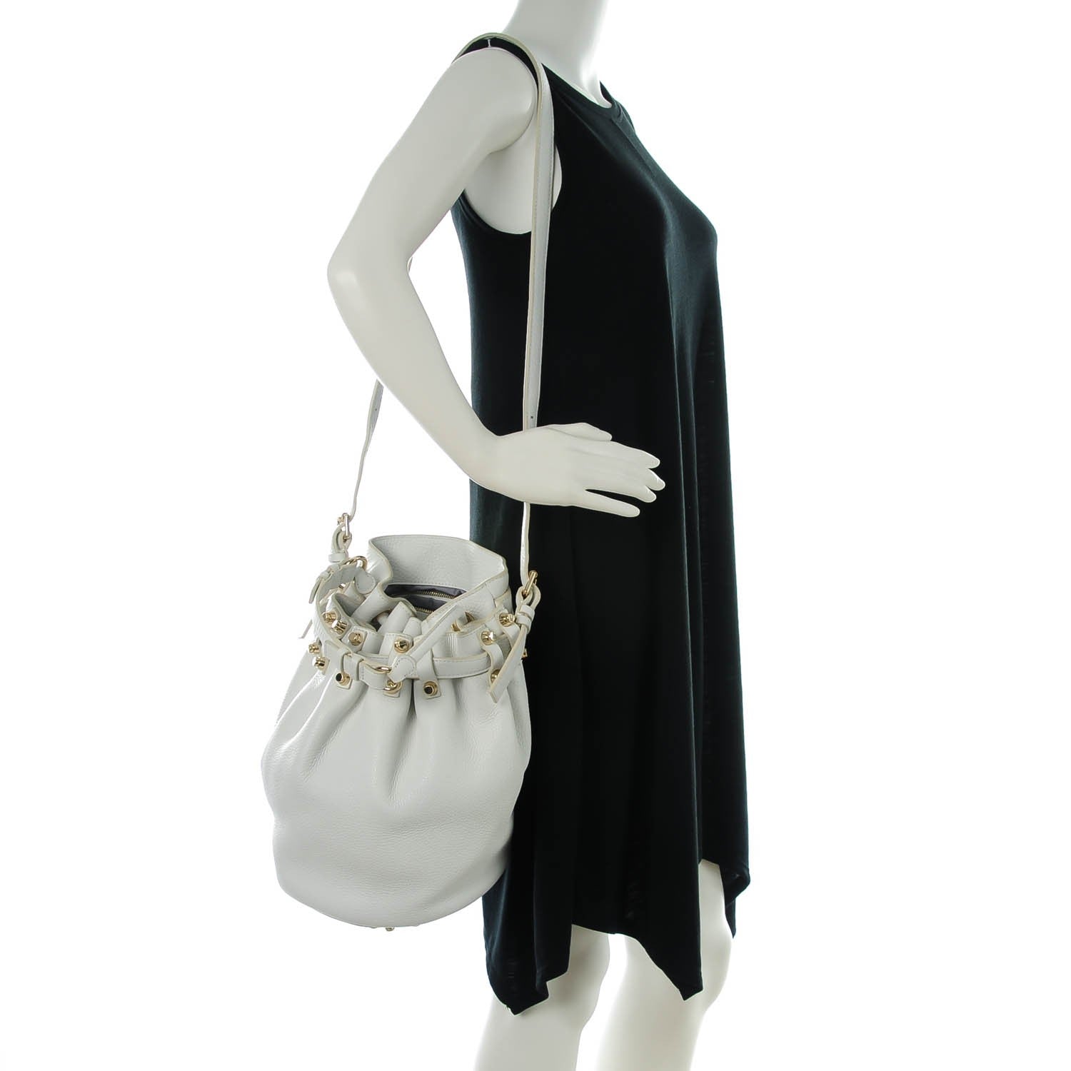 Alexander Wang Pebbled Lambskin Diego Bucket Bag Peroxide 2 of 7