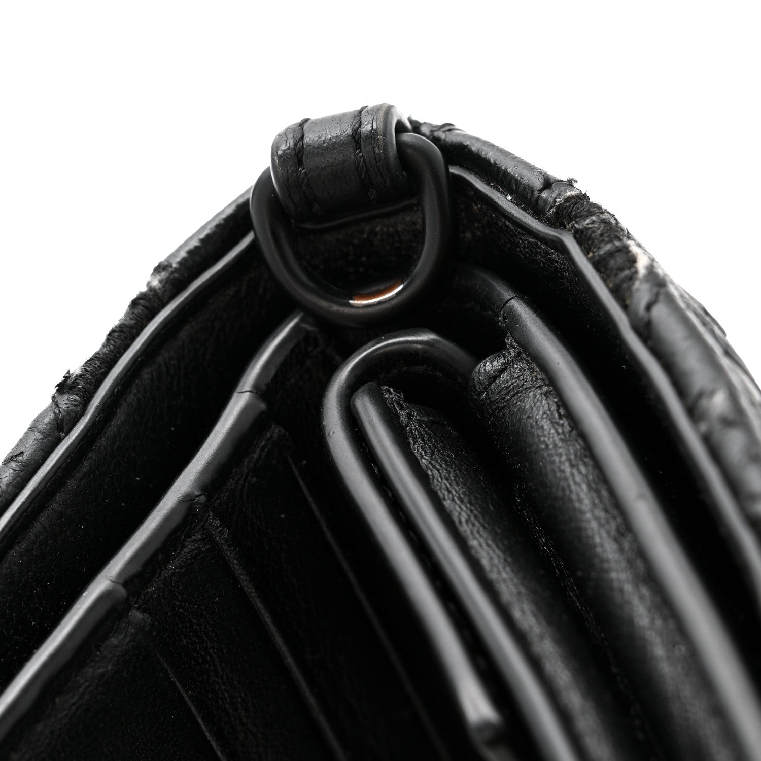 Balenciaga Faux Calfskin Fabric Sneakerhead Crossbody Wallet Black 13 of 13