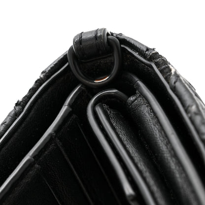 Balenciaga Faux Calfskin Fabric Sneakerhead Crossbody Wallet Black 13 of 13