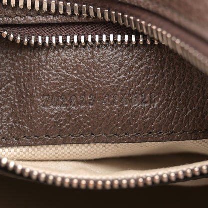Gucci GG Supreme Monogram Textured Calfskin Web Large Attache Shoulder Bag Beige Ebony New Acero 7 of 11