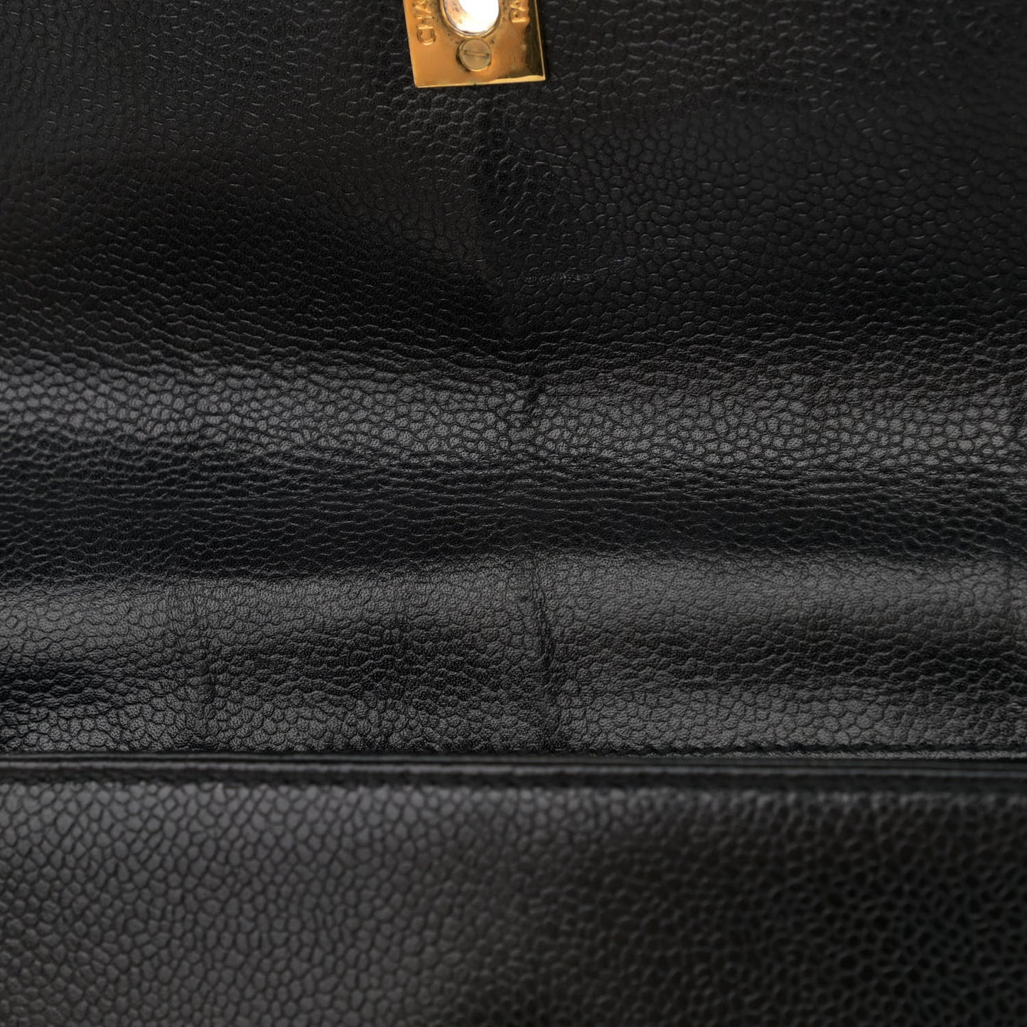 Caviar Flap Shoulder Bag Black