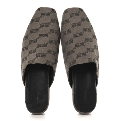 Balenciaga Jacquard BB Monogram Mens Cosy Mules 43 Dark Mink Grey Dark Brown 2 of 10