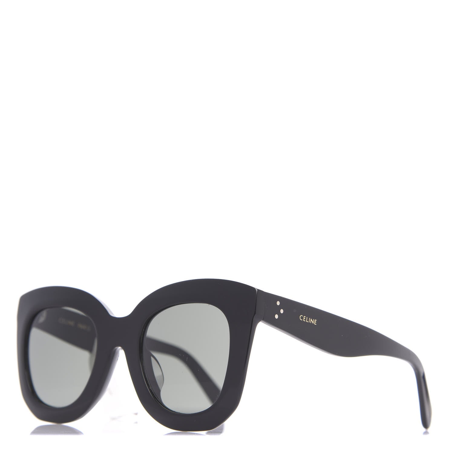 Celine Oversized Round Sunglasses CL4005FN Black 1 of 6