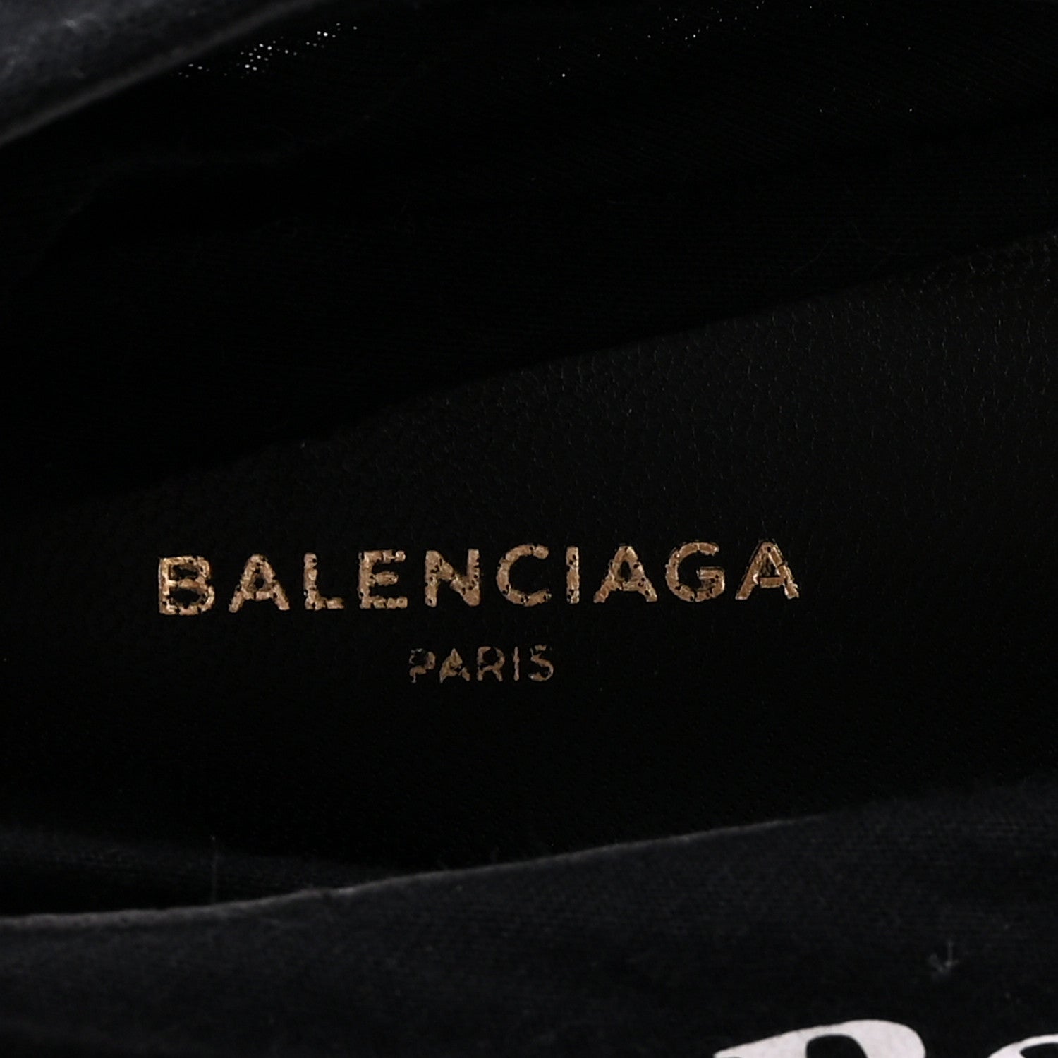 Balenciaga Jersey Crepe Political Campaign Logo Knife Pointed Slingback Flats 40 Black White Rouge 8 of 9