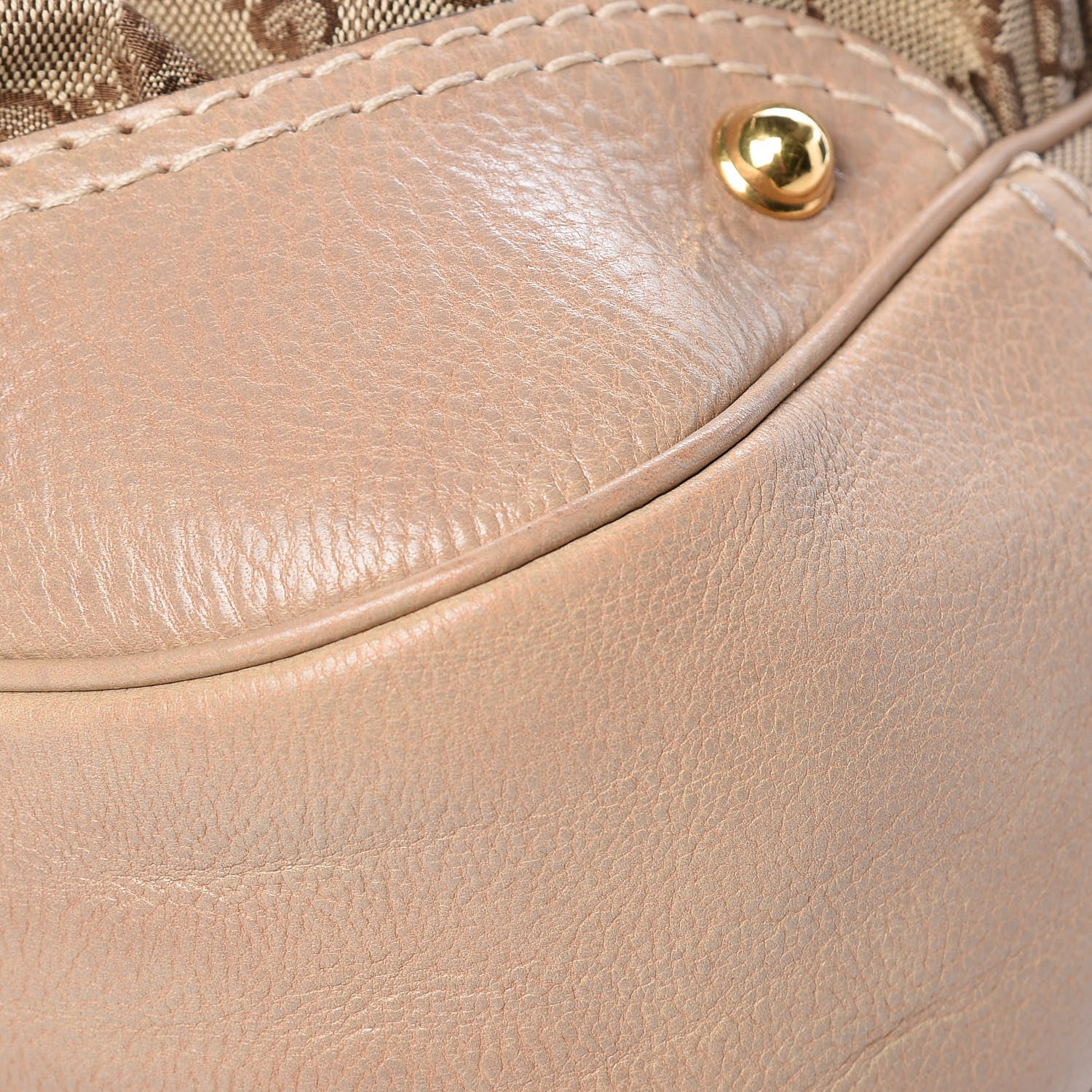 Gucci Monogram Large Jockey Hobo Beige 11 of 13