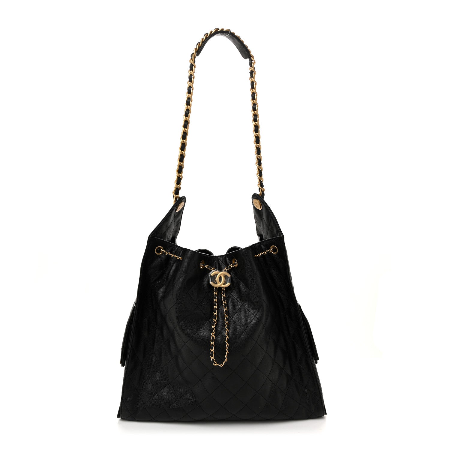 Chanel Caviar Quilted Large Chanel 25 Handbag Black 1 of 11
