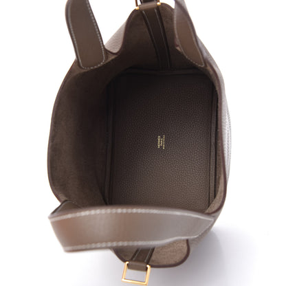 Hermes Taurillon Clemence Picotin Lock 18 PM Etoupe 5 of 10