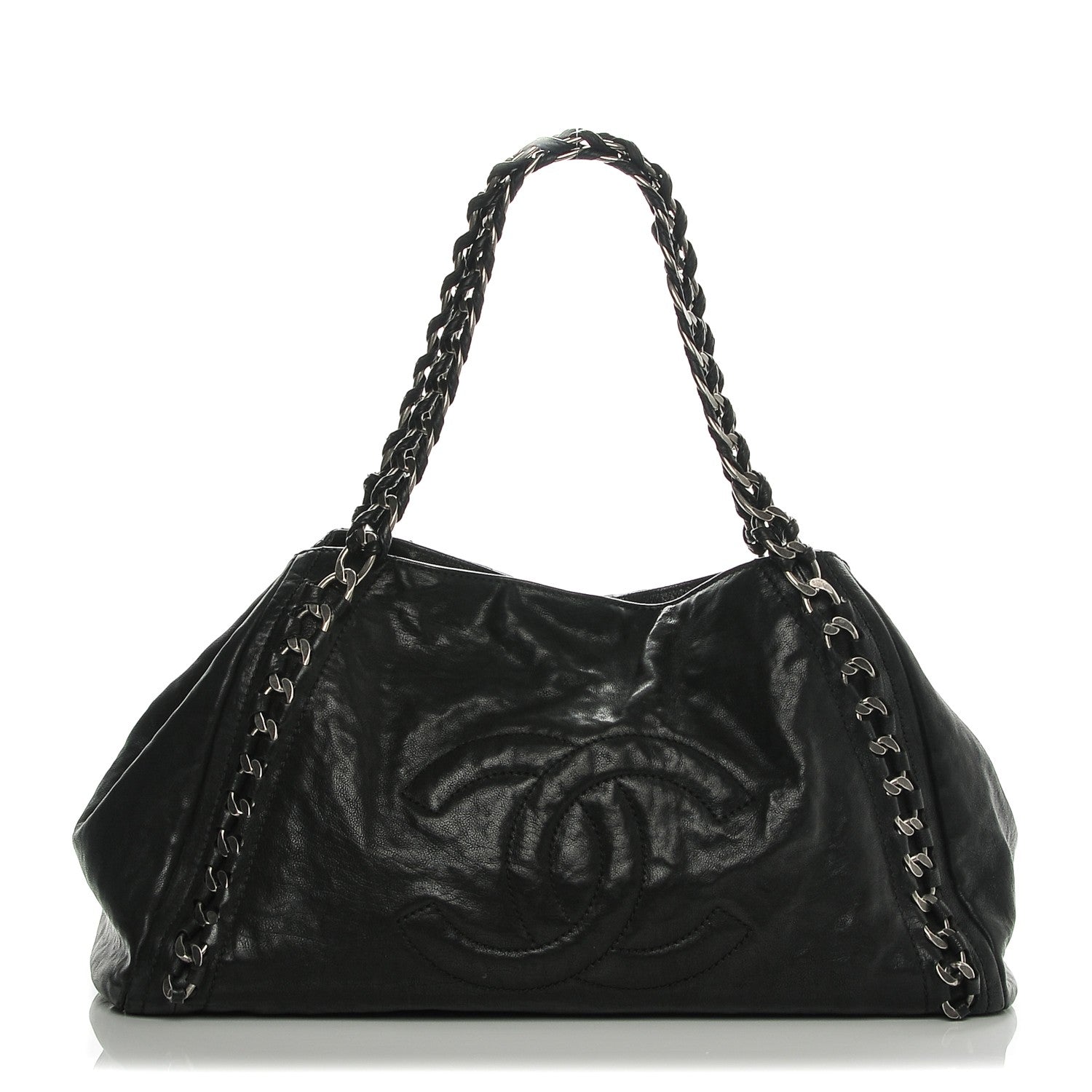 Chanel Glazed Caviar East West Modern Chain Tote Black 1 of 7