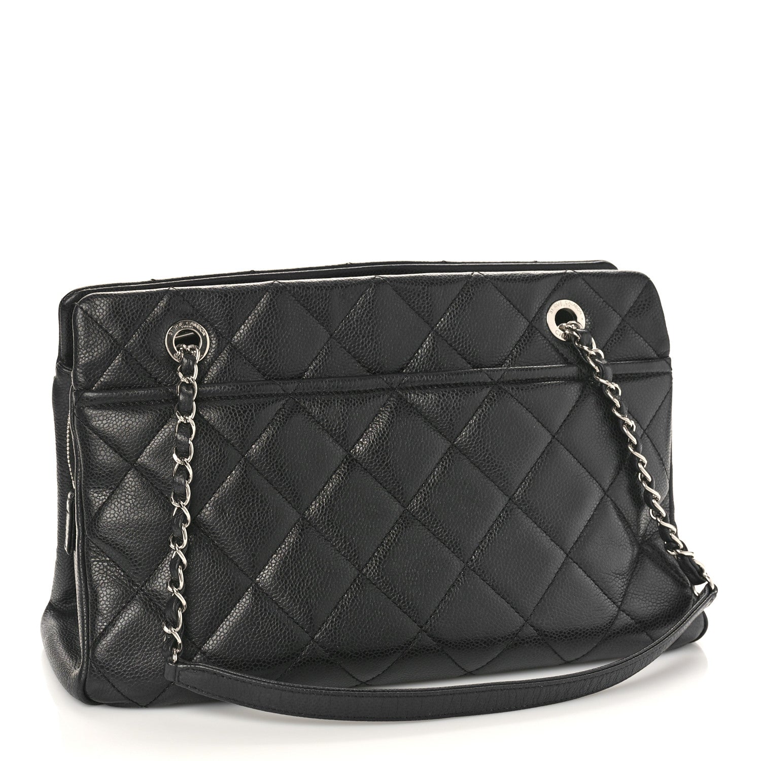 Chanel Caviar Quilted CC Timeless Soft Tote Black 3 of 9