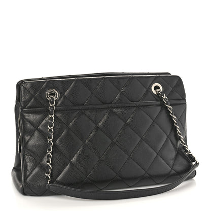 Chanel Caviar Quilted CC Timeless Soft Tote Black 3 of 9
