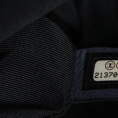 Chanel Calfskin Quilted Bi-Color Jumbo Flap Blue Black 7 of 7