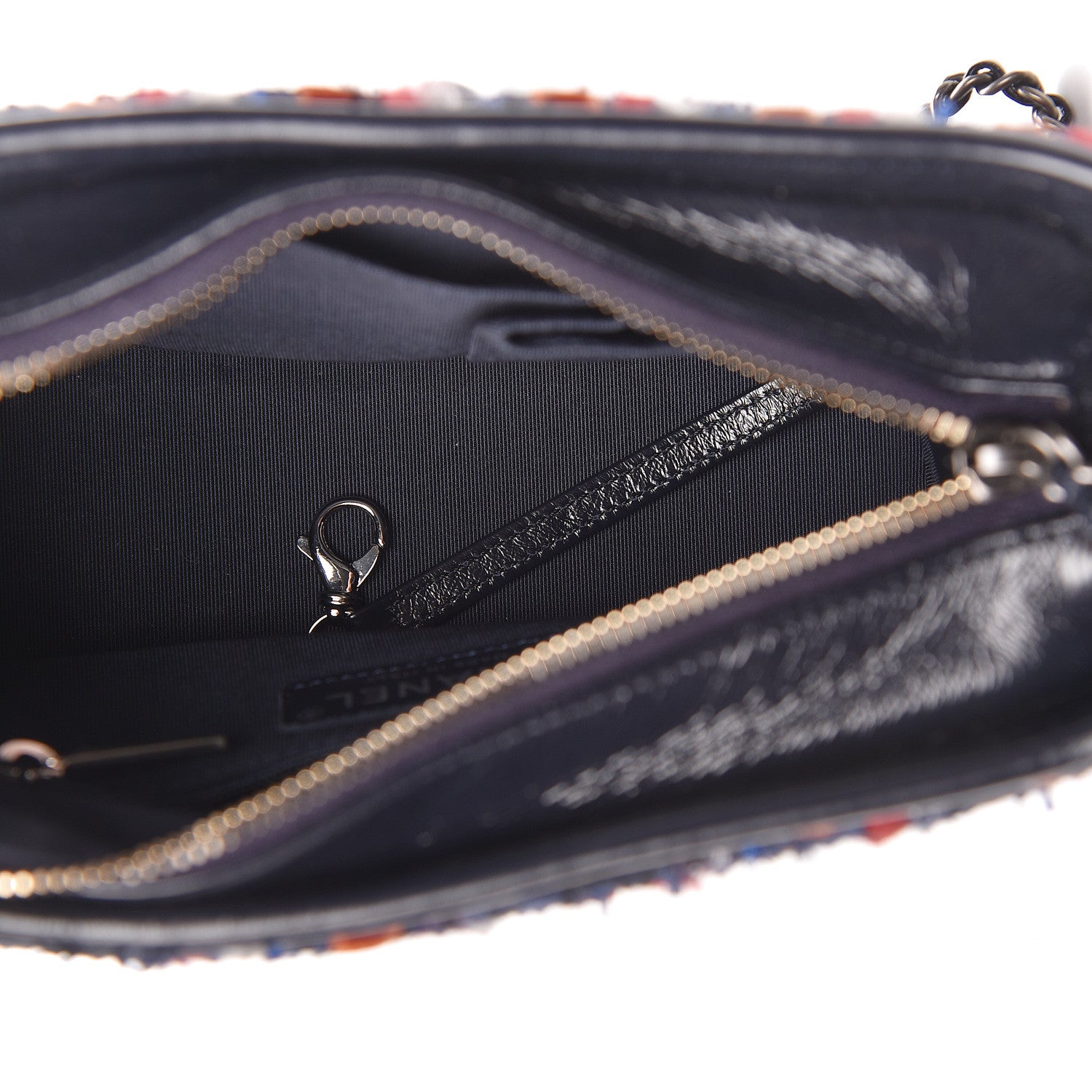 Chanel Tweed Calfskin Small Gabrielle Hobo Navy 7 of 14