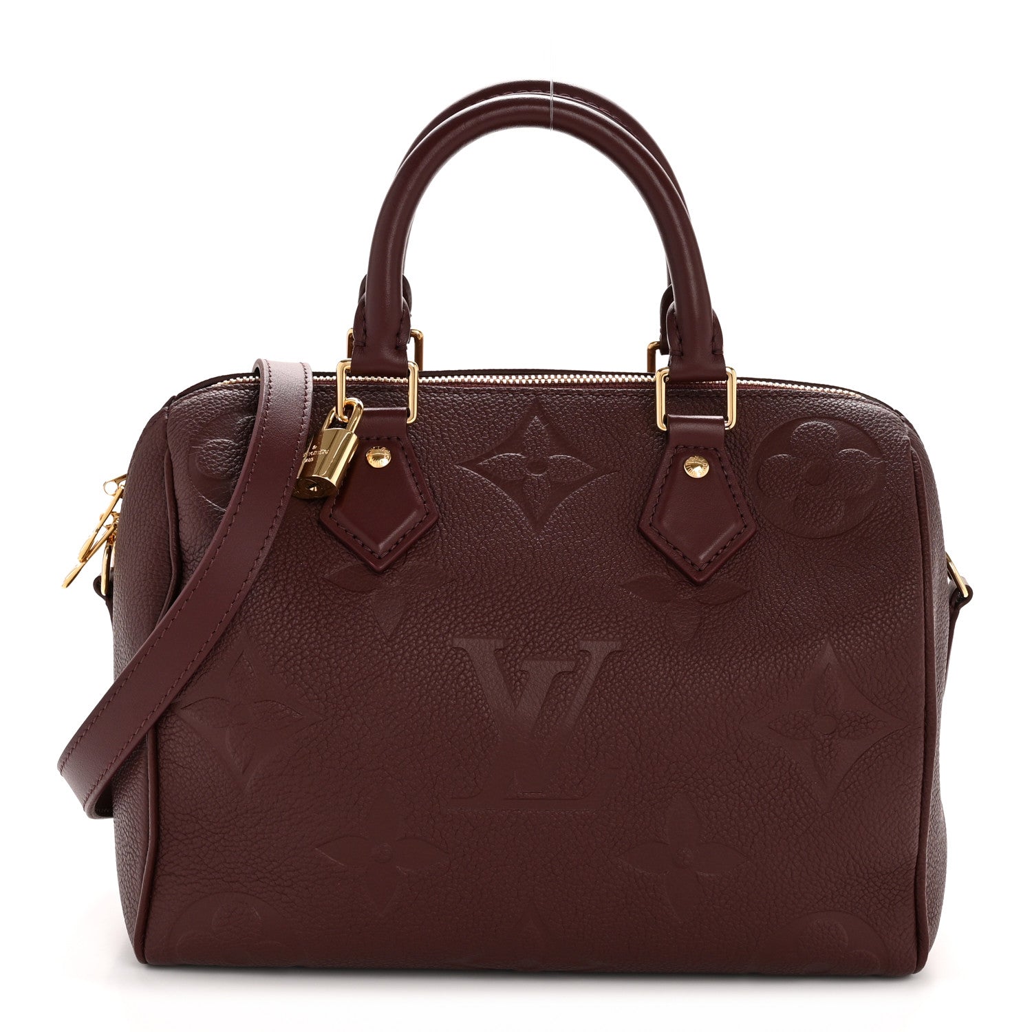 Louis Vuitton Empreinte Monogram Giant Speedy Bandouliere 25 Wine 1 of 10