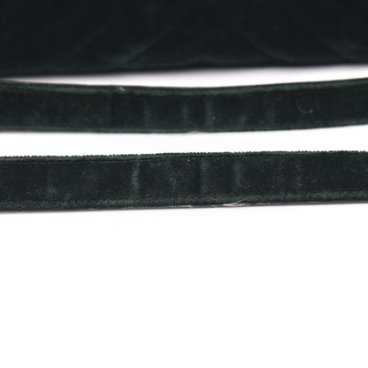 Saint Laurent Velvet Matelasse Chevron Medium Monogram Chain Bag New Dark Green 11 of 19