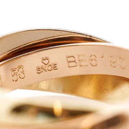 Cartier 18K Pink Yellow White Gold Classic Les Must De Cartier Trinity Ring 53 6.25 11 of 11