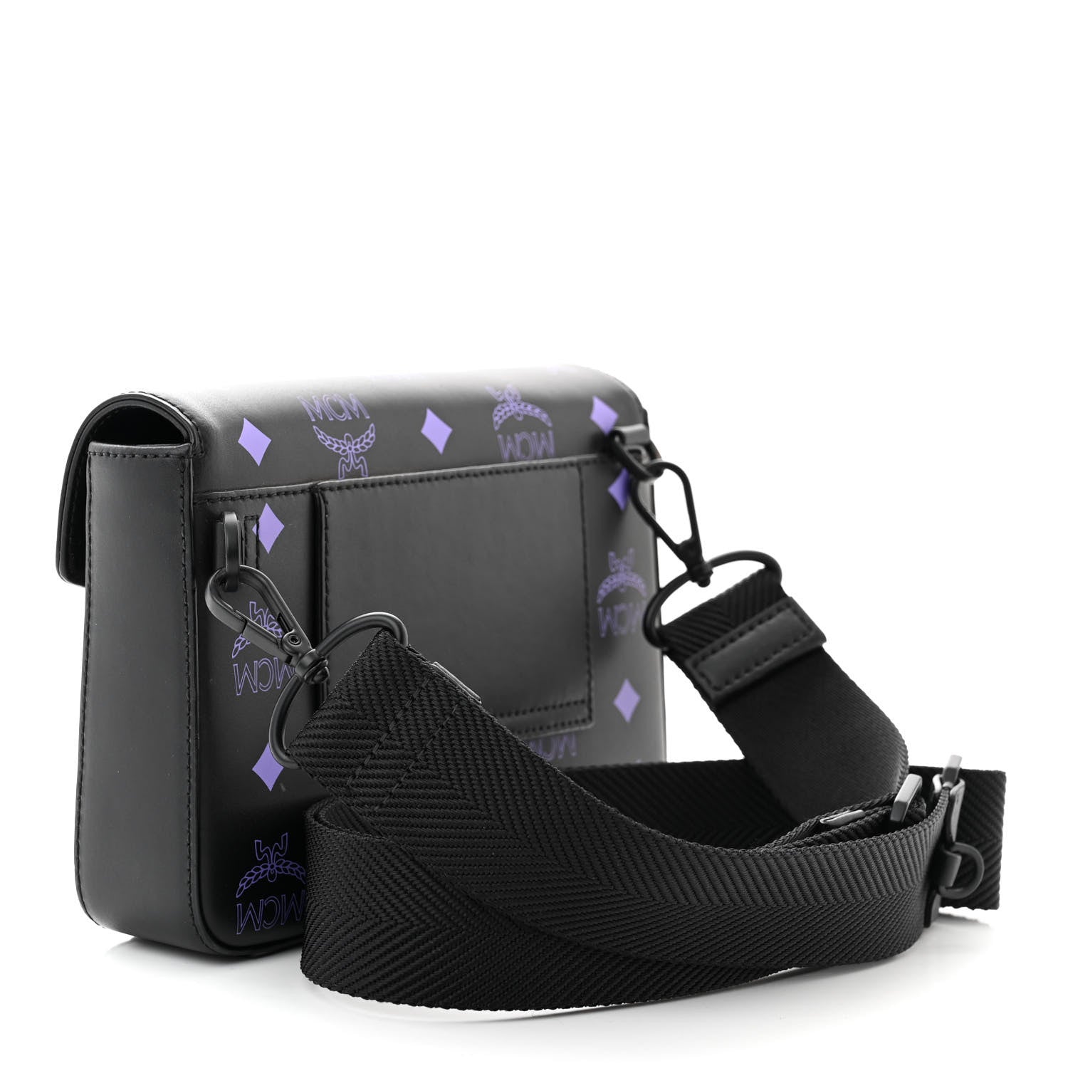 MCM Calfskin Color Splash Logo Small Millie Crossbody Belt Bag Dahlia Purple 3 of 14