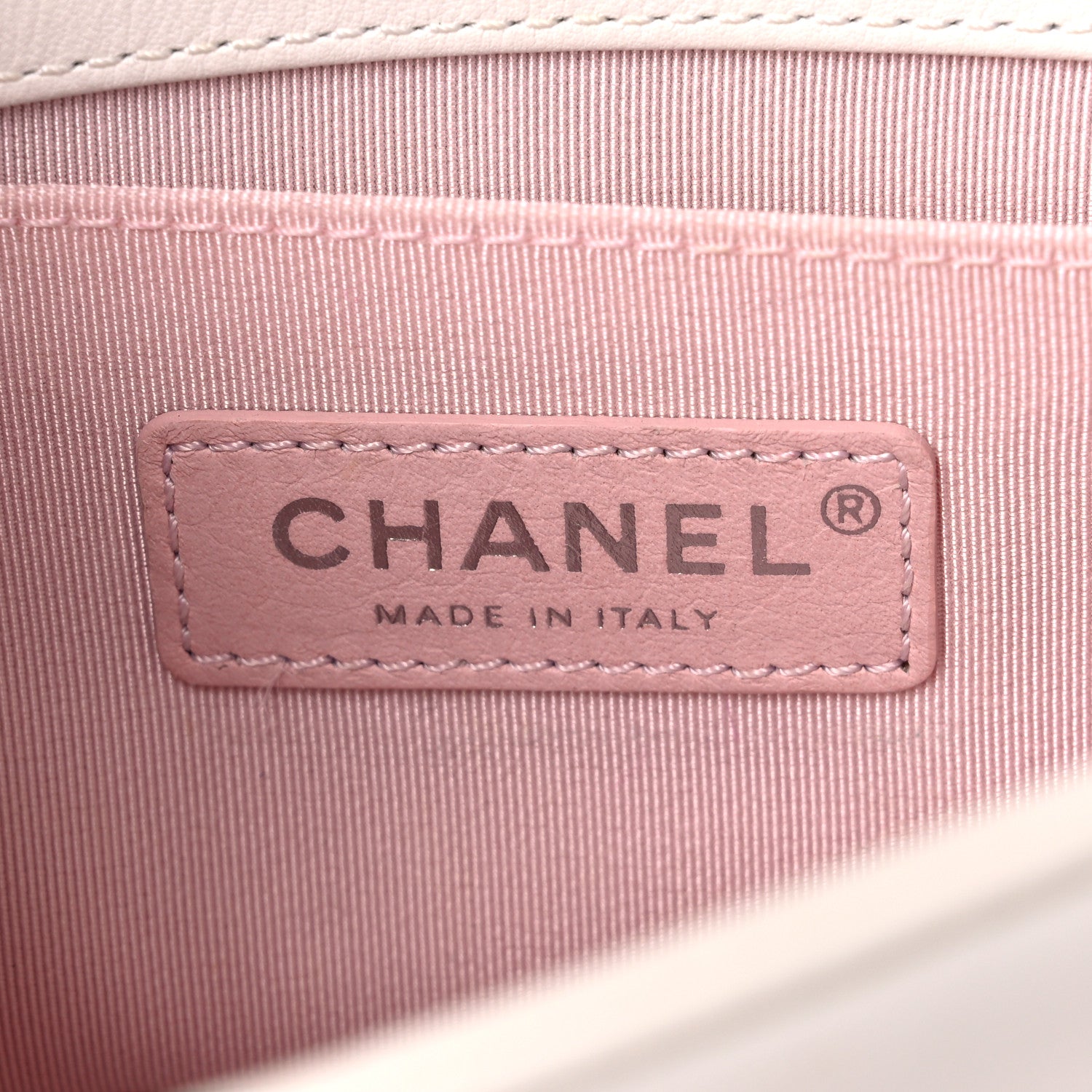 Chanel Calfskin Pearl Chevron Small Boy Flap White 6 of 18