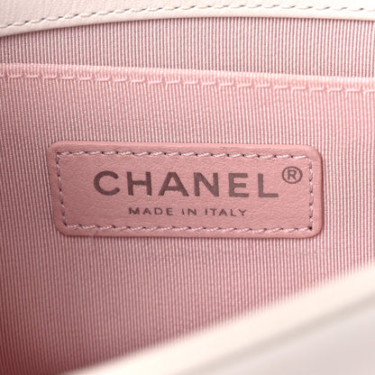 Chanel Calfskin Pearl Chevron Small Boy Flap White 6 of 18