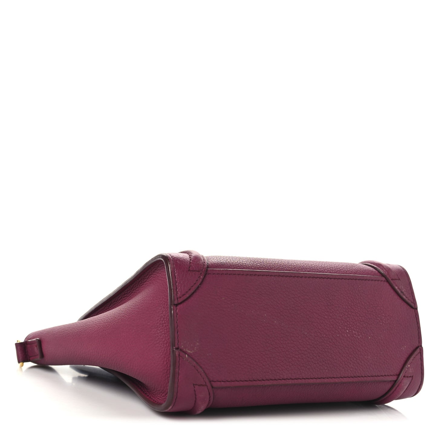 Drummed Calfskin Nano Luggage Plum