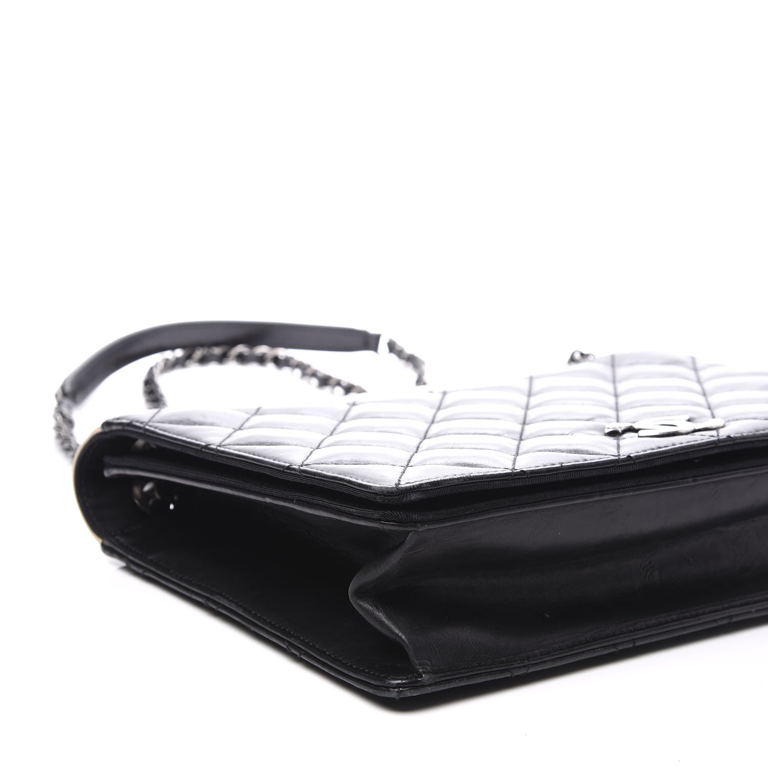 Chanel Calfskin Quilted Ballerine Flap Black Beige 5 of 9