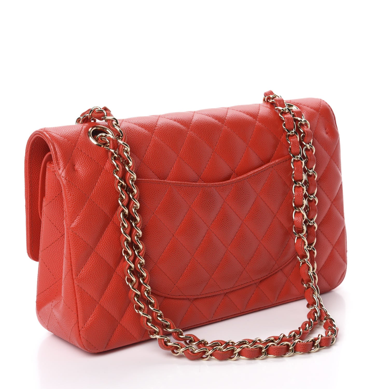 Chanel Caviar Quilted Medium Double Flap Red 3 of 11
