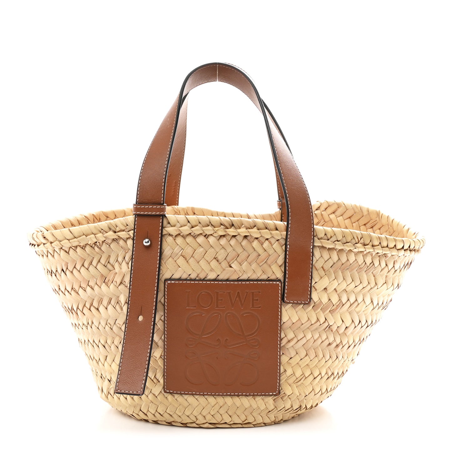 Raffia Basket Tote Bag Natural Tan