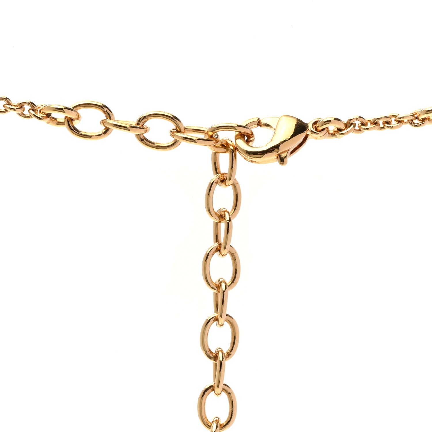 Louis Vuitton Essential V Necklace Gold 6 of 6