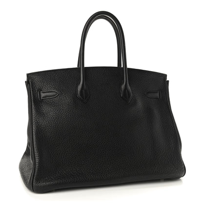 Hermes Taurillon Clemence Birkin 35 Black 2 of 19