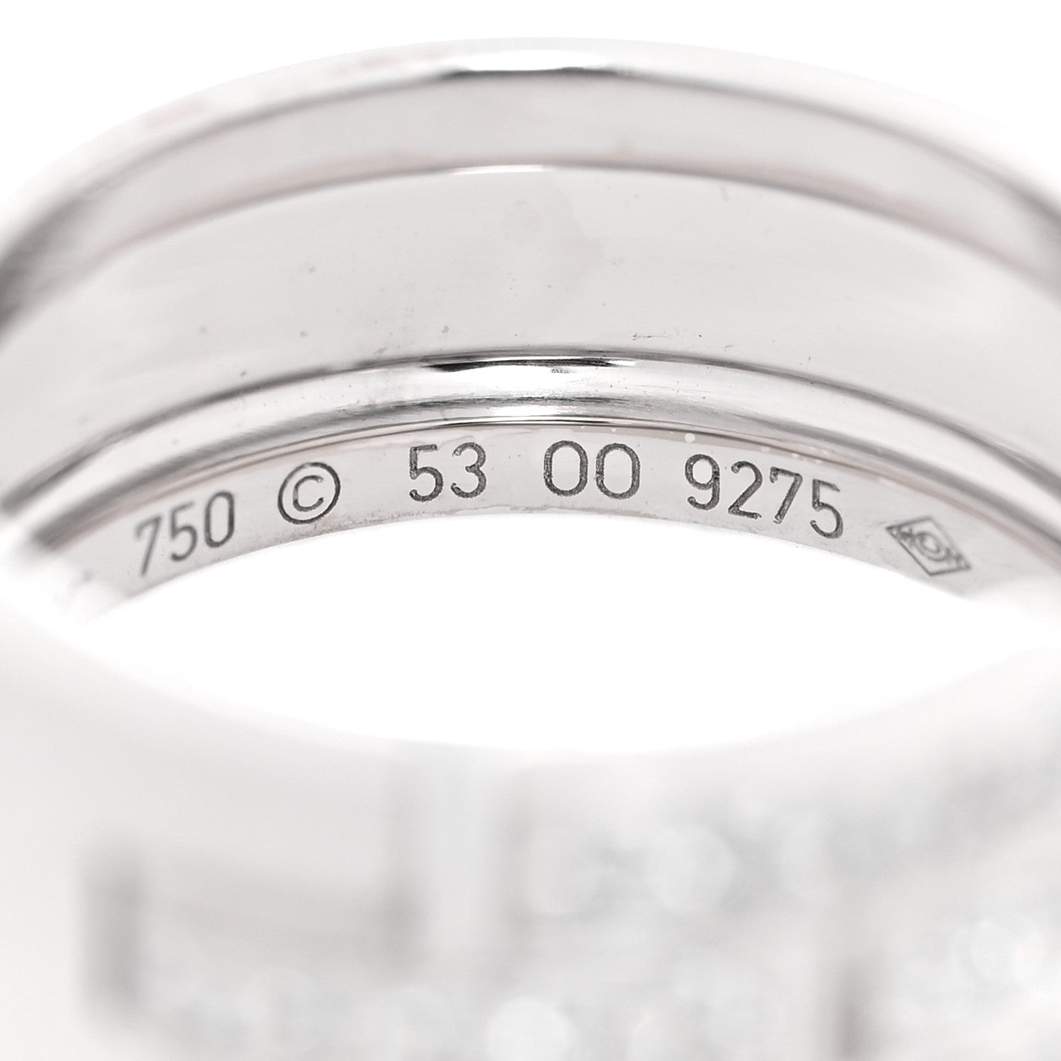 Cartier 18K White Gold Diamond Maillon Panthere Ring 53 6.5 5 of 6