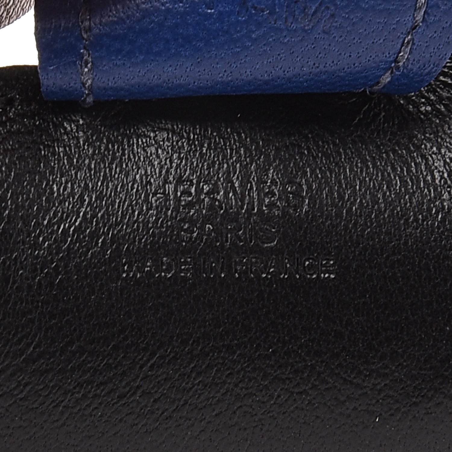 Hermes Milo Lambskin Grigri Rodeo Horse Bag Charm PM Black Bleu Saphir Gold 3 of 5