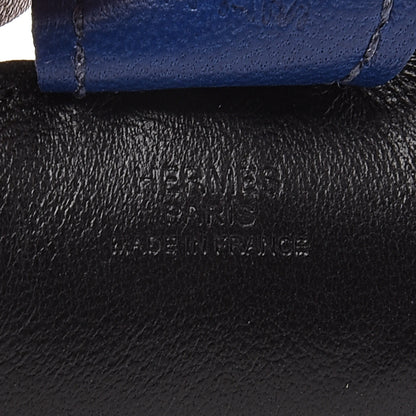 Hermes Milo Lambskin Grigri Rodeo Horse Bag Charm PM Black Bleu Saphir Gold 3 of 5