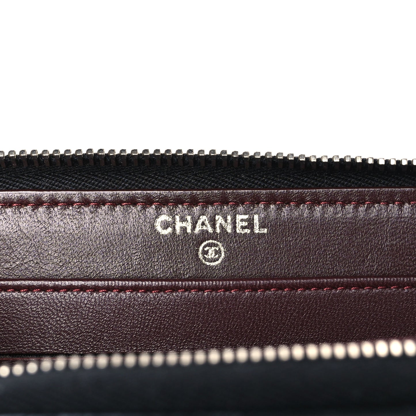 Lambskin Quilted Large Gusset Zip Around Wallet Black