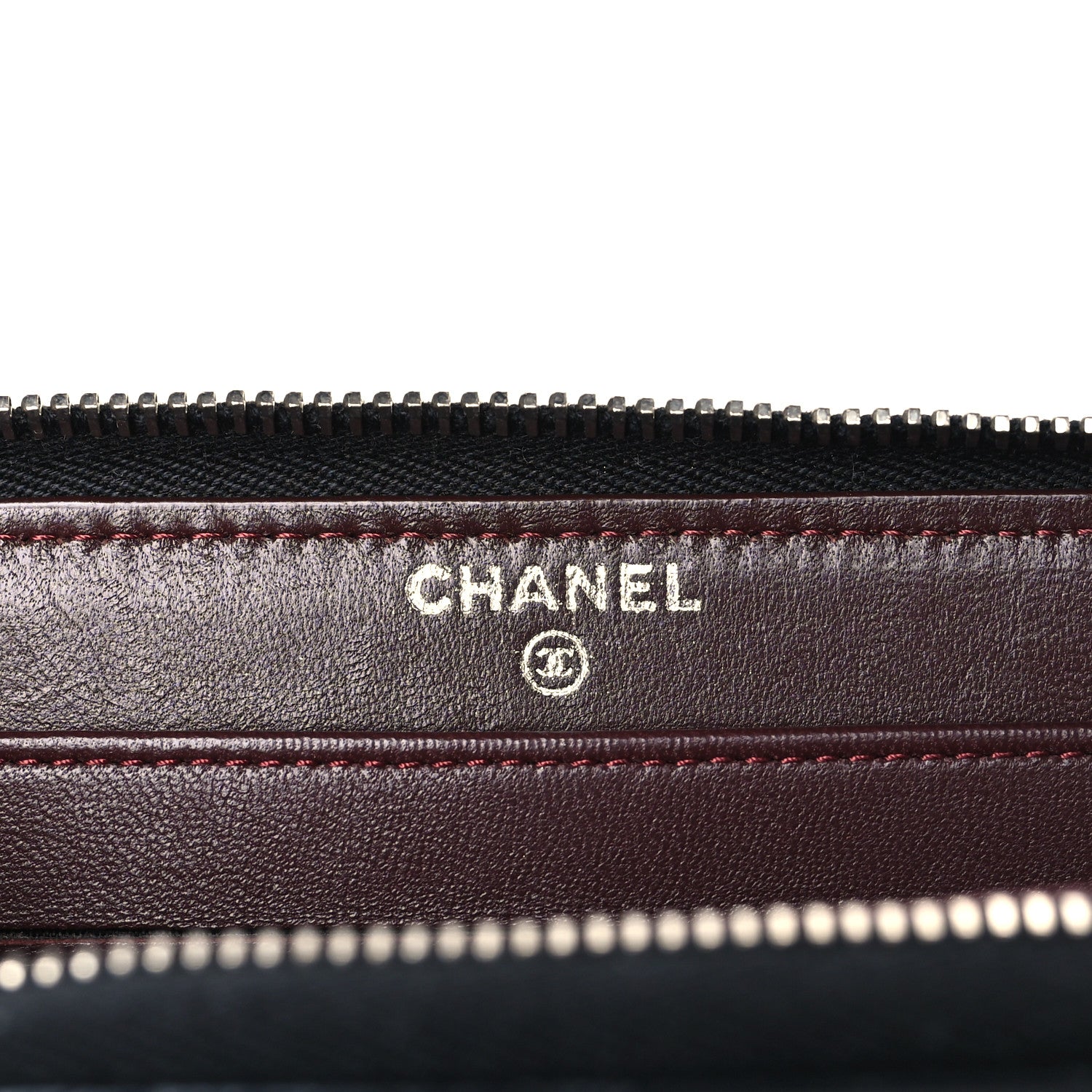 Chanel Lambskin Quilted Large Gusset Zip Around Wallet Black 6 of 8