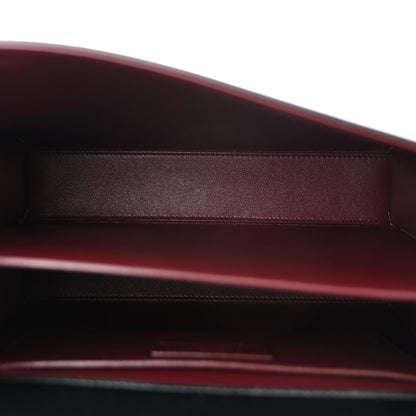 Saint Laurent Smooth Calfskin Medium Classic Monogram Cassandra Top Handle Black Rouge Legion 5 of 9