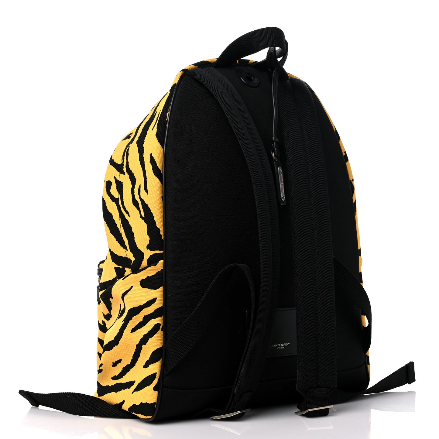 Canvas Zebra Print City Backpack Yellow Black