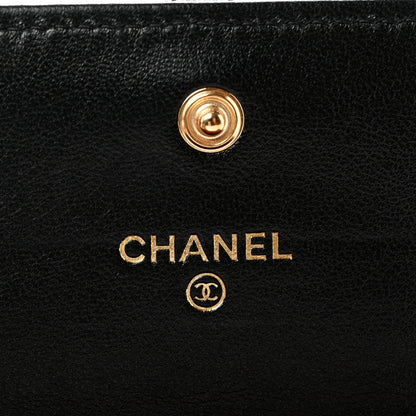 Chanel Lambskin Quilted Chanel 19 Flap Wallet Black 6 of 9
