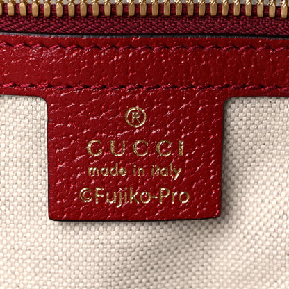 Gucci X DORAEMON Mini Vintage GG Supreme Monogram Small Dome Backpack Beige Cherry Red 6 of 10