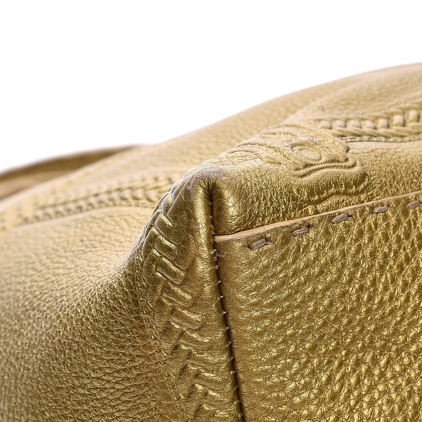Calfskin Romano Selleria Large Villa Borghese Tote Gold