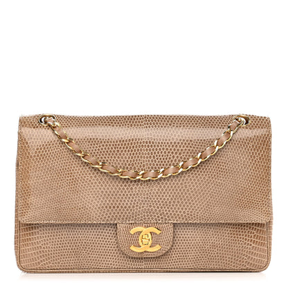 Chanel Lizard Medium Double Flap Beige 1 of 13