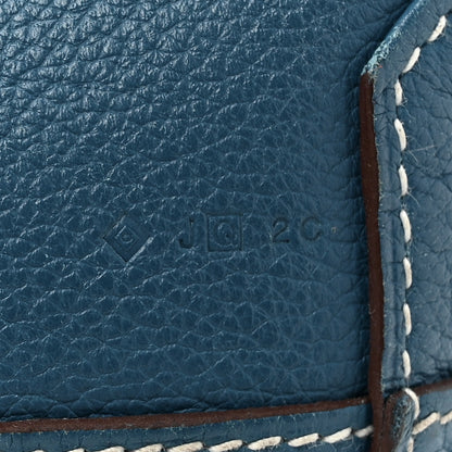 Hermes Taurillon Clemence Double Sens 45 Reversible Tote Bleu Izmir Etain 10 of 19