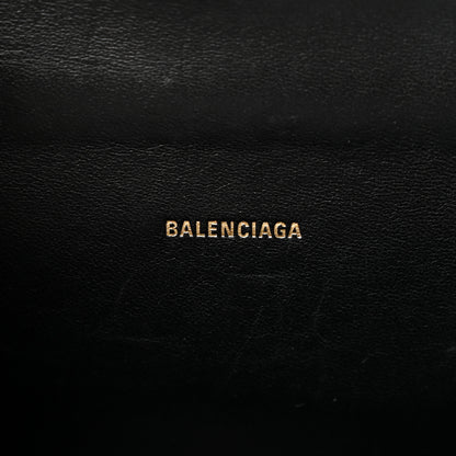 Balenciaga Shiny Box Calfskin Hourglass Top Handle Bag XS Black 6 of 9