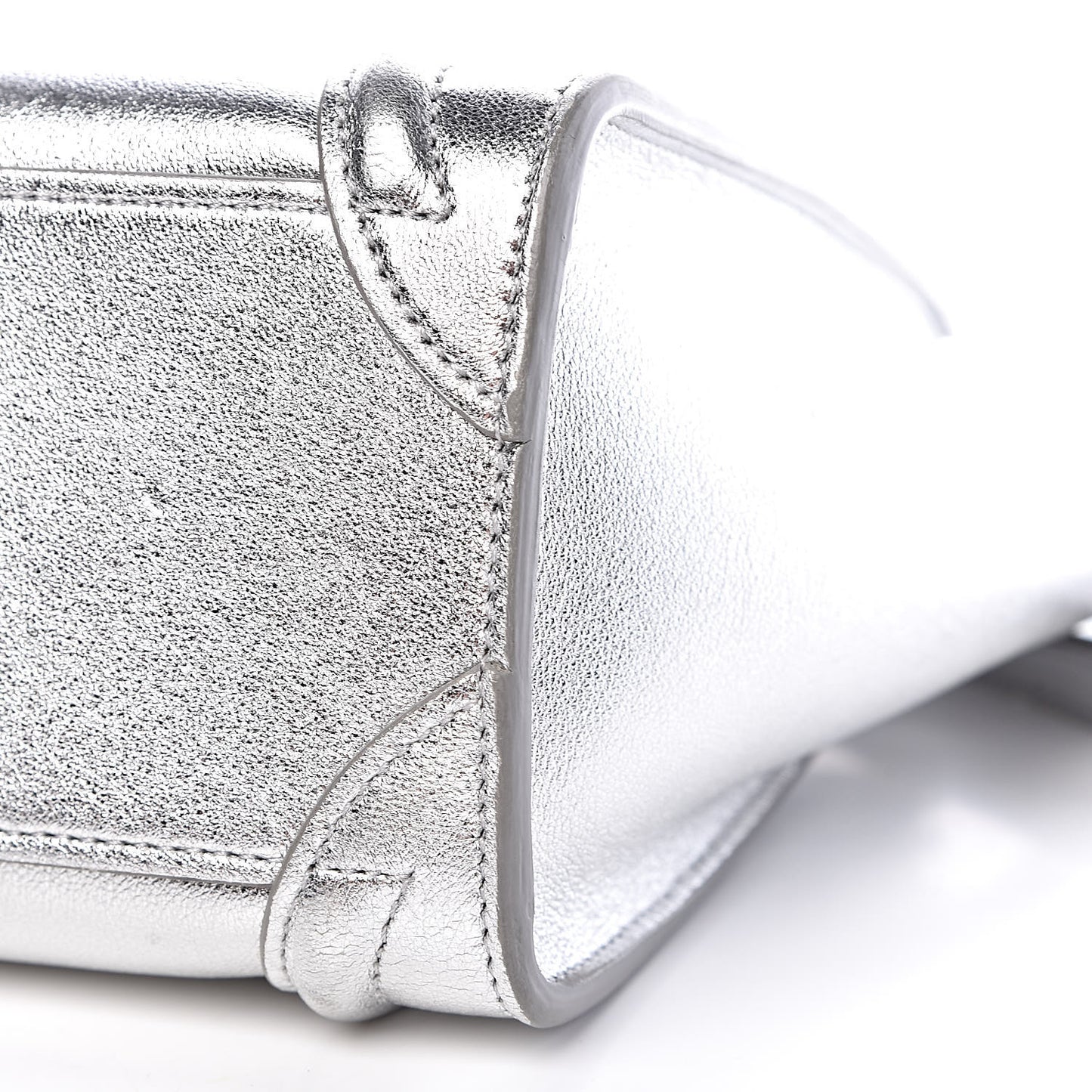Laminated Lambskin Nano Luggage Silver