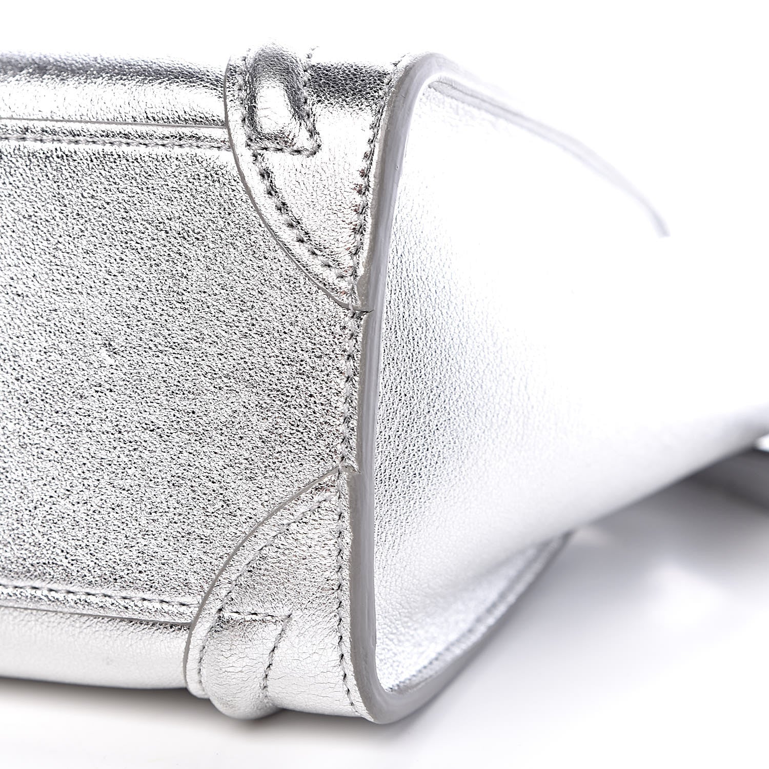 Celine Laminated Lambskin Nano Luggage Silver 11 of 13