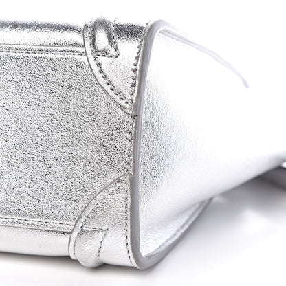 Celine Laminated Lambskin Nano Luggage Silver 11 of 13