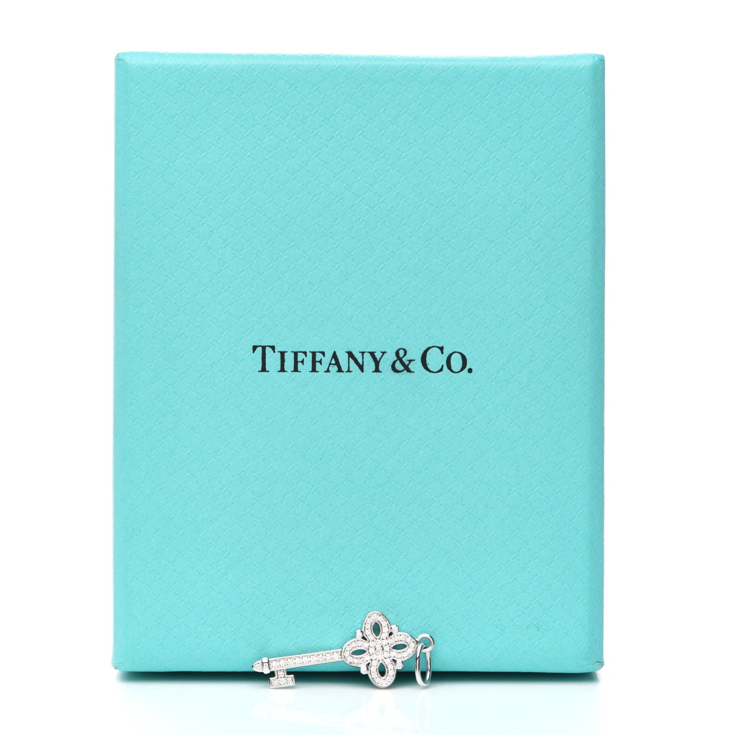 18K White Gold Diamond Mini Victoria Key Pendant